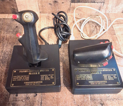 ThrustMaster Flight Control System Mark I PC Simulation Joysticks Untested Read 