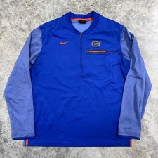 Florida Gators Quarter Zip Pullover Mens Large Blue NCAA Nike Dri Fit Shirt