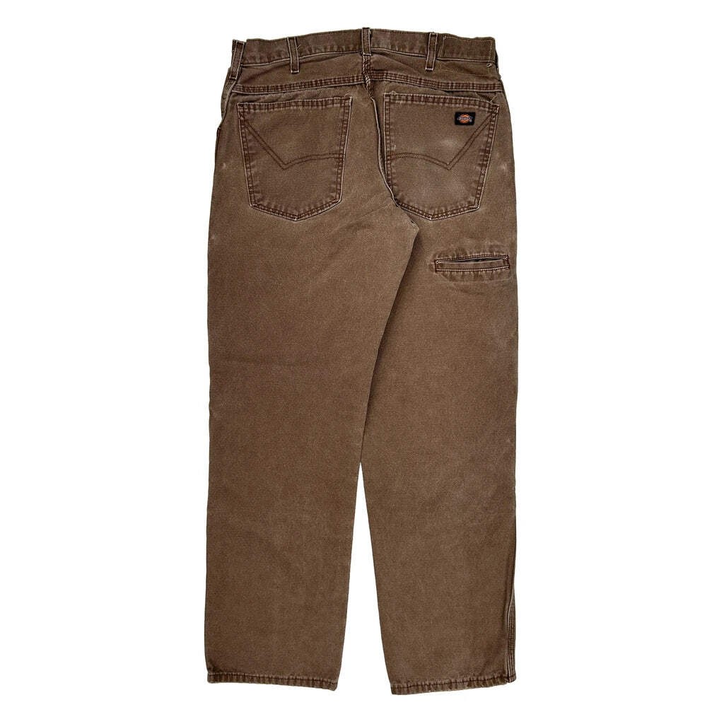 Dickies Double Knee Carpenter Pants - 32W 30L Brown Cotton