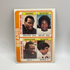 1978 Topps - Team Checklist Walter Payton, James Scott, Allan Ellis #504 (RC)