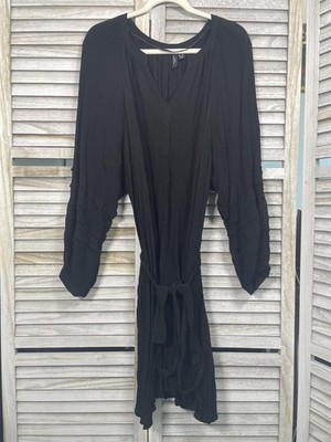 VERO MODA Curve Black Belted Long Sleeve Dress US 12 EU 44