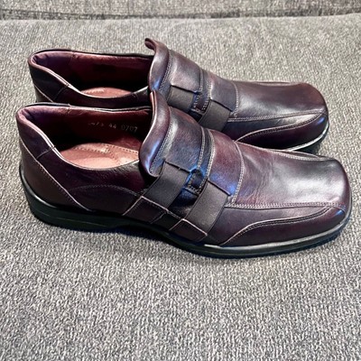 Aldo Brown Loafer Mens 11 Leather Square Toe Slip On Comfort  display picture 1
