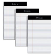 Oxford 5 x 8 Inch Legal Pads, 3 Pack, Narrow Ruled on Both 5 x 8, White