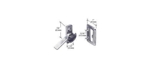 CRL F2511 Right Hand Sliding Window Latch with 7/8" Screw Holes Brite Zinc - Picture 5 of 5
