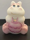 Fenton Hippo Ballerina Limited Edition #302 of 500 Hand Painted Signed J Cutshaw