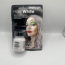 Mehron makeup HAIR WHITE Hair Colorant New 1 oz Flaws on packaging