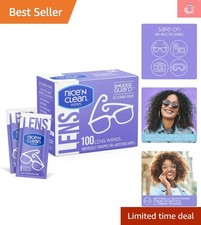 Citrus Scented Lens Cleaning Wipes - 100 Pre-Moistened for Crystal Clear Vision
