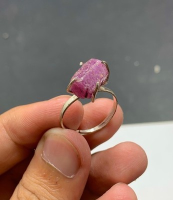 Natürlicher Rubin Ring mit Silber 925