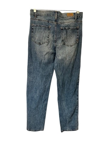 Jordache Girlfriend Skinny Blue Stretch Denim Jeans Girls 18 Distressed - Picture 2 of 9