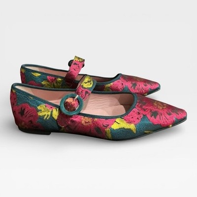 Pretty Ballerinas Tyra Jacquard Mary Jane Ballet Flats Menorca 37.5 / 7