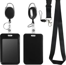 Retractable ID Badge Holder with Breakaway Lanyard,Heavy Duty Badge Reel,Detacha