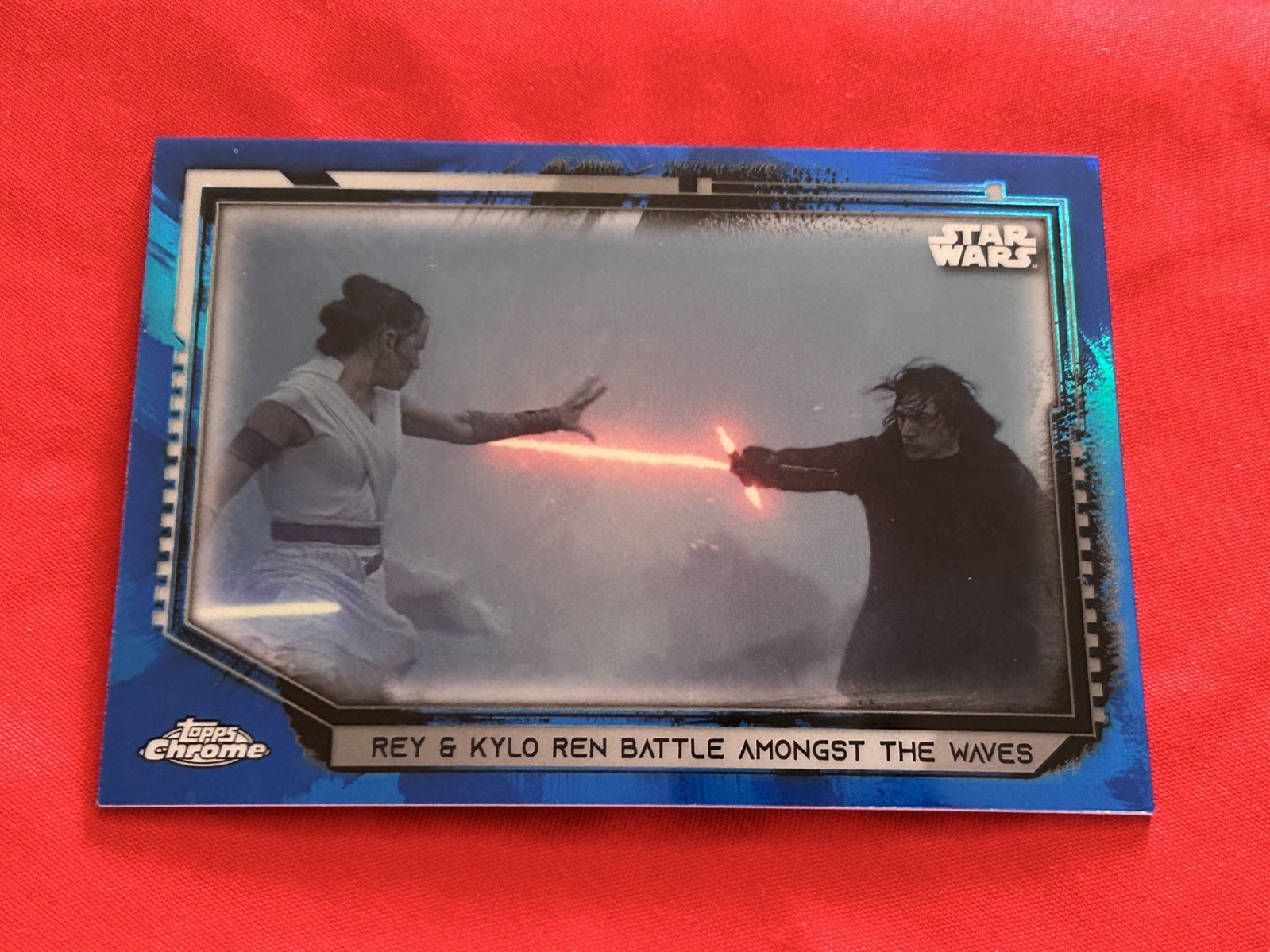 2021 Topps Chrome Star Wars Legacy Blue Refractor 82/99 Rey Kylo Ren #13