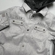 New Volcom Neolithic Insulated Jacket Grey Size 12Y Youth 10K Waterproof Hooded