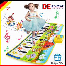 Musikmatte Klaviermatte Spielteppich Matte mit 3 Instrumenten Tanzmatte 120x39cm