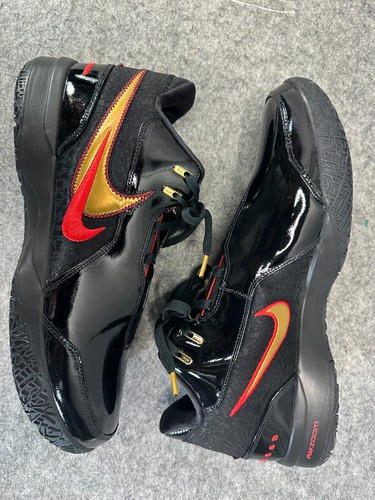 Nike ZM LeBron NXXT GEN AMPD EP Black Metallic Gold Basketball FJ1566-001 SZ 15 - Picture 6 of 13