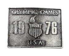 Belt Buckle 1976 Olympic Games Bergamot Brass Works USA Made