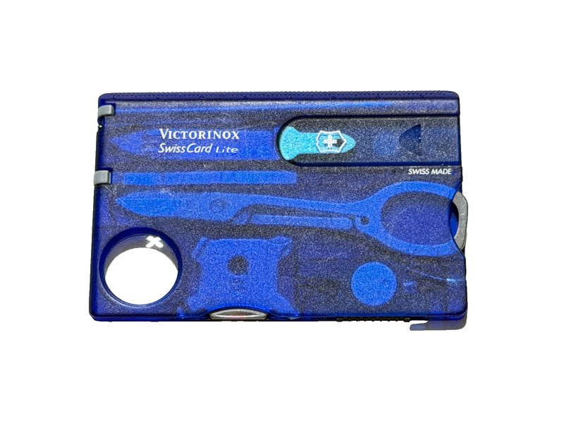 Victorinox Swiss Card Lite Swiss Army Knife Sapphire Red Light