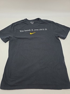 Nike The Nike Tee Medium Swoosh Black Men Logo T-shirt..#46695