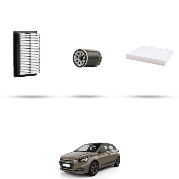 Hoffcar Set Service - 3 Filter FüR Hyundai I20 II 1.0 T-Gdi 74KW Von 2016-image