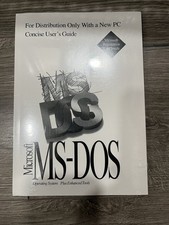 New Microsoft MS-DOS User s Guide Manual Book ONLY NO Disk COA