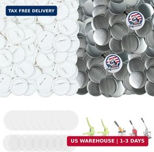 200 Sets 800 Pcs Total 2.25 Button Maker Supplies, 2.28 inch / 58mm Button Par