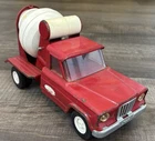 Vintage Tonka Cement Mixer Truck - 1960’s - Red Jeep nice original condition!