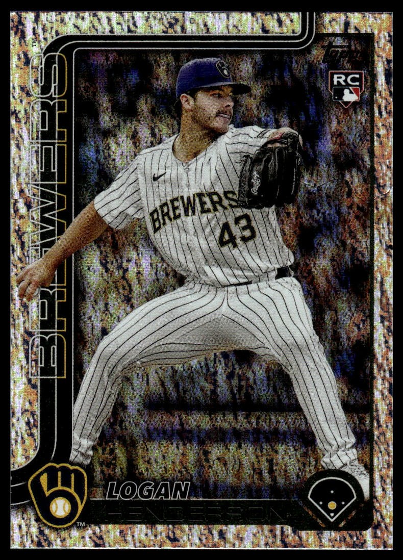 Logan Henderson 2025 Topps Update #US137 Holo Foil RC Milwaukee Brewers