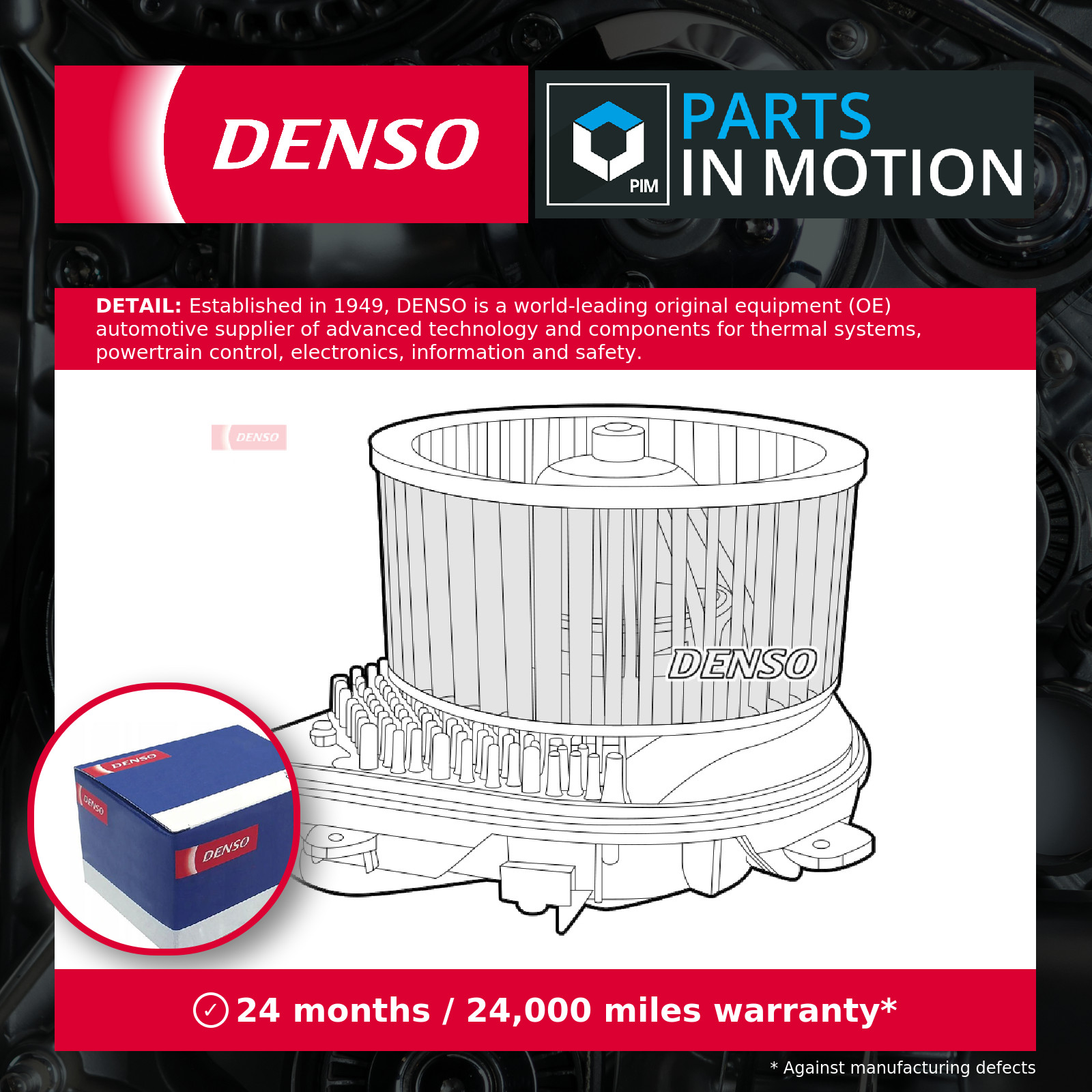 Interior Blower Motor fits PEUGEOT 806 221 2.0D 99 to 02 Heater Denso 6441000 - Image 10