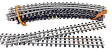 Job Lot Of 8X Three-Rail Set Track Pieces With Fixed Curves & Straight Sections.