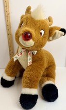 Vintage 1999 Rudolph Red-Nosed Reindeer Plush Produced by Prestige Toy 15 Works