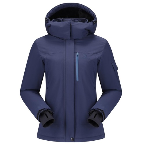 Women's Ski Jacket Waterproof Warm Coat Winter Fleece Snow Coat Hooded Snowbo... - Picture 3 of 7