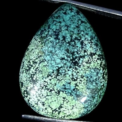 16.20Cts Natural Rare Tibet Turquoise Pear Cabochon Gemstone 19X26X6MM