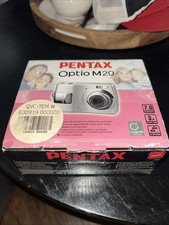 New Pentax Optio M20 7.0MP Compact Digital Camera Silver W/ Box & Accessories