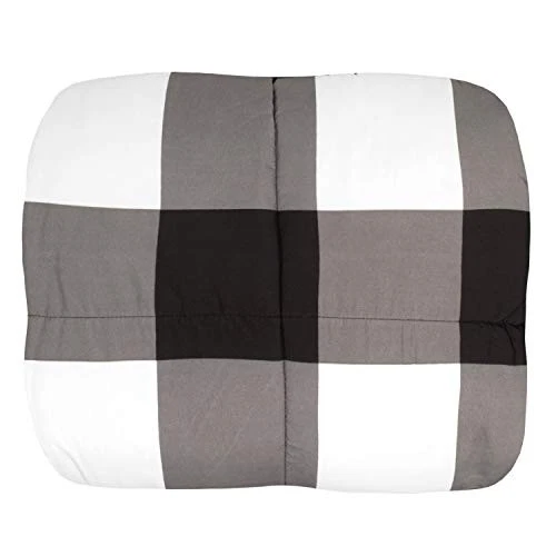 Juego de edredón de 7 piezas bolsa color liso todas las estaciones King Buffalo cuadros negro/blanco Foto 3 de 4