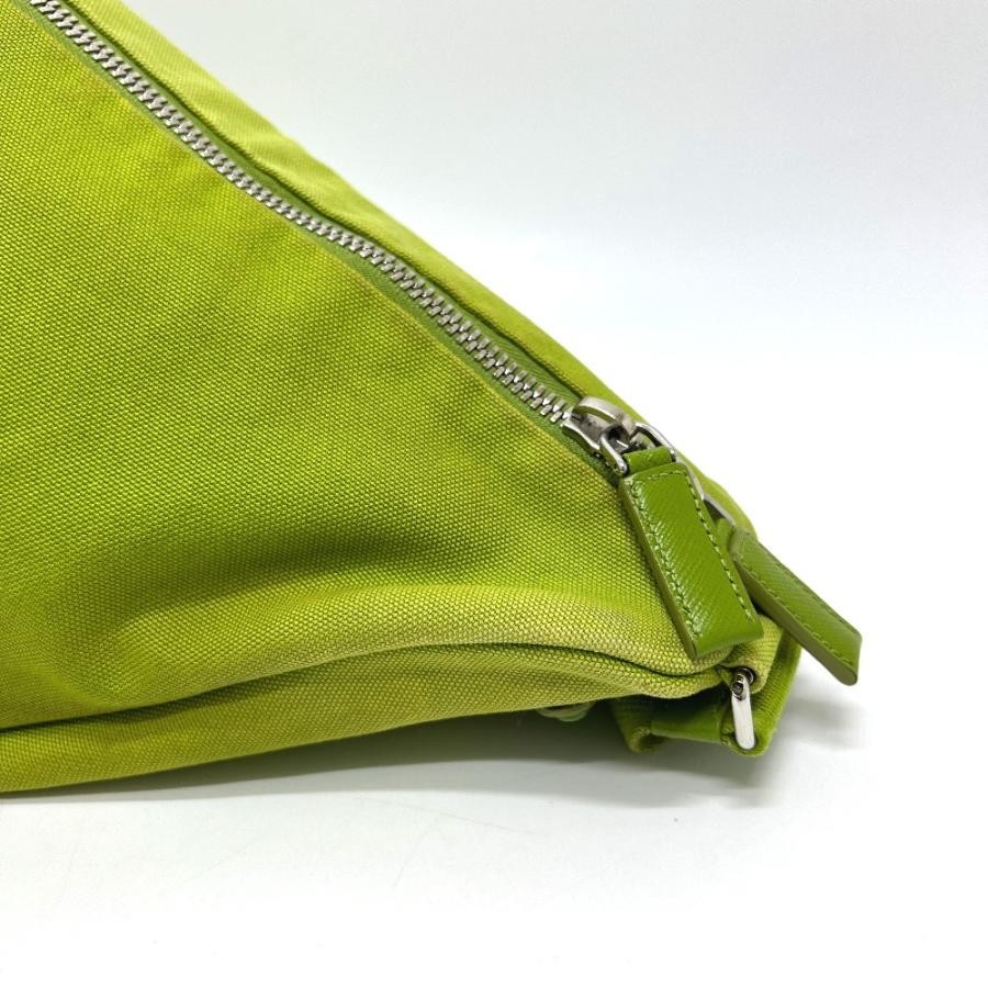 Prada 2VY007 Embossed Triangle Logo Green Shoulder Crossbody Bag thumbnail 5
