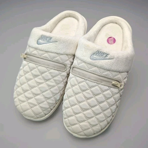 Nike Burrow SE ciabatte trapuntate legno di ore chiaro bianco avorio slip on cabina donna 8