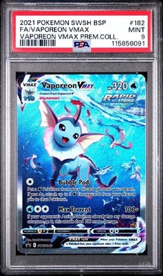Pokémon Vaporeon VMAX Premium Collection, Full Alt Art, #SWSH 182