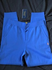 NEW Boys LARGE 14-16 Polo Ralph Lauren Blue Fleece Jogger Sweatpants