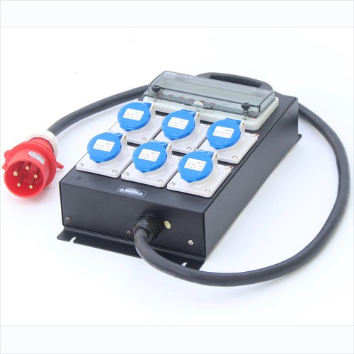 32A CEE 5P Input 16A Output Power Distribution Box 6*16A With RCD Breaker - 第 2/4 張圖片