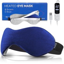 Ezona Heated Eye Mask, Warm Eye Compress Mask for Dry Eyes, USB Electric Eye ...