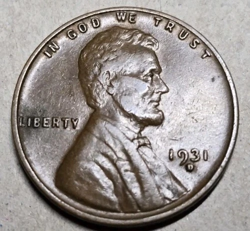 1931-D Lincoln Wheat Cent 1C BN.