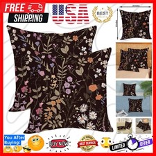 Spring Floral Throw Pillow Covers 18x18 - Set of 2 for Indoor  Outdoor Use