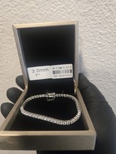 New Moissanite Bracelet  7inch 3mm 