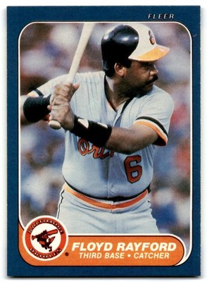 1986 Fleer Floyd Rayford Baltimore Orioles #283