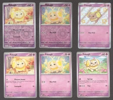 Fidough Pokemon Card Collection Set of 6 English Cards Cute Reverse Holo Shiny