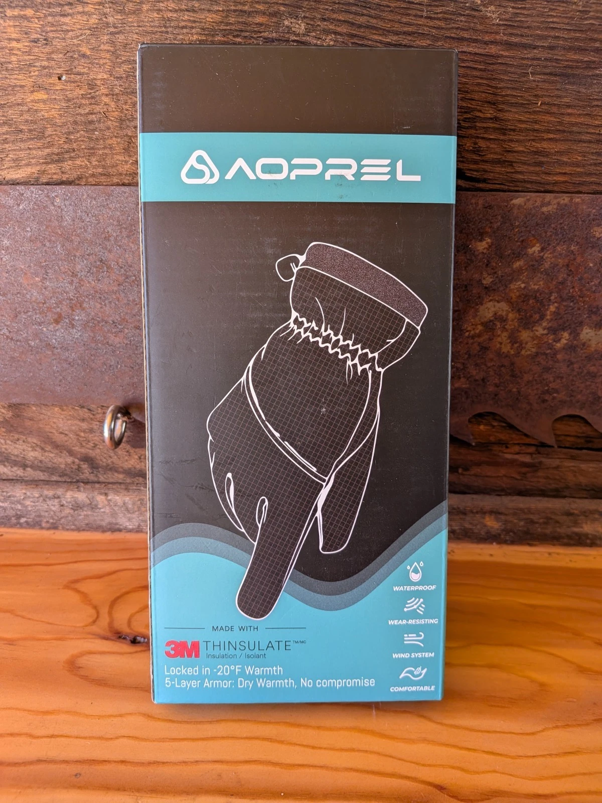 AOPREL Winter Gloves Men Women 3M Thinsulate Waterproof Touchscreen Large NEW