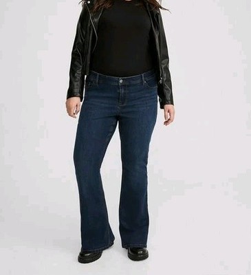 Universal Standard Jeans Womens 38 X 34 Tall Long High Rise Flared Sava Indigo