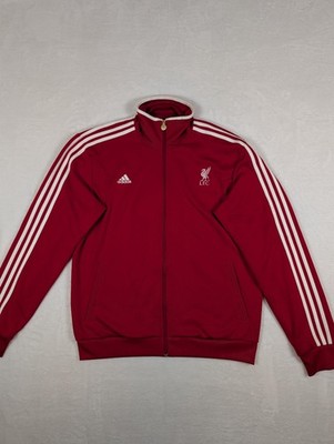 Liverpool FC Adidas Jacket Mens Large Red Soccer Football Track Top Full Zip