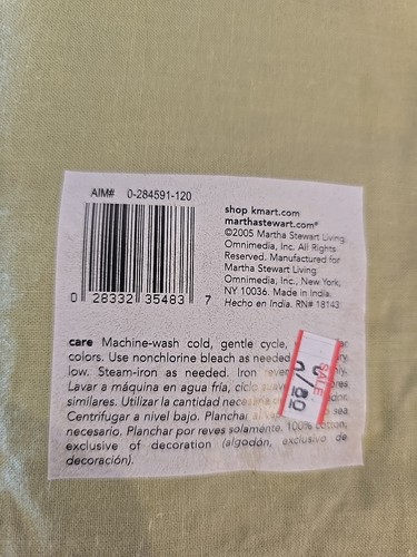 Martha Stewart Everyday 2 pc Placemats Beaded Sage Green Rectangular Placemats - Picture 4 of 5