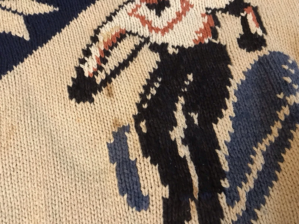 Polo vintage años 90 por Ralph Lauren esquí tejido a mano suéter talla L - LEER Foto 3 de 4